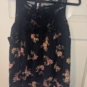Torrid navy floral challis tank